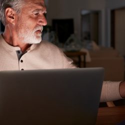 man at computer